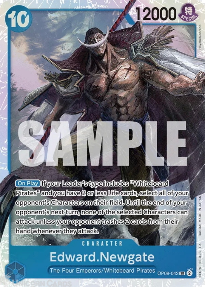 OP08-043 Edward.Newgate : Super Rare English One Piece TCG Card