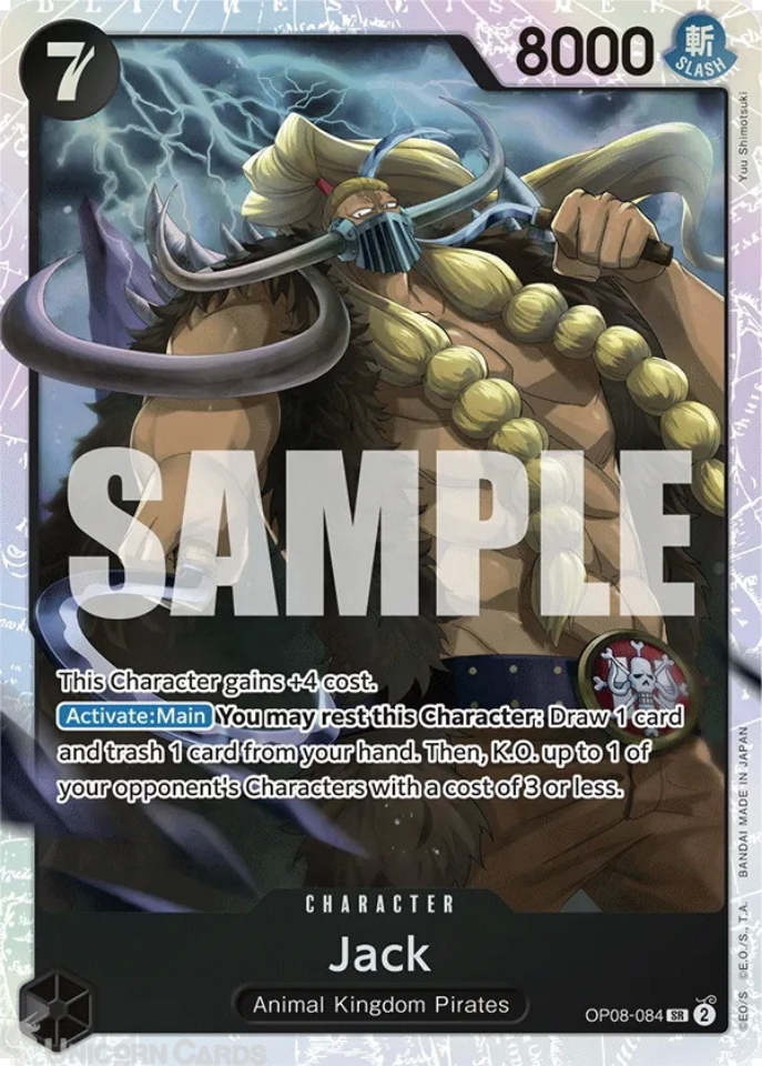 OP08-084 Jack : Super Rare English One Piece TCG Card : OP08: Two