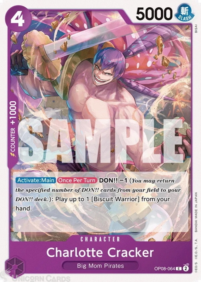 OP08-064 Charlotte Cracker : Common English One Piece TCG Card