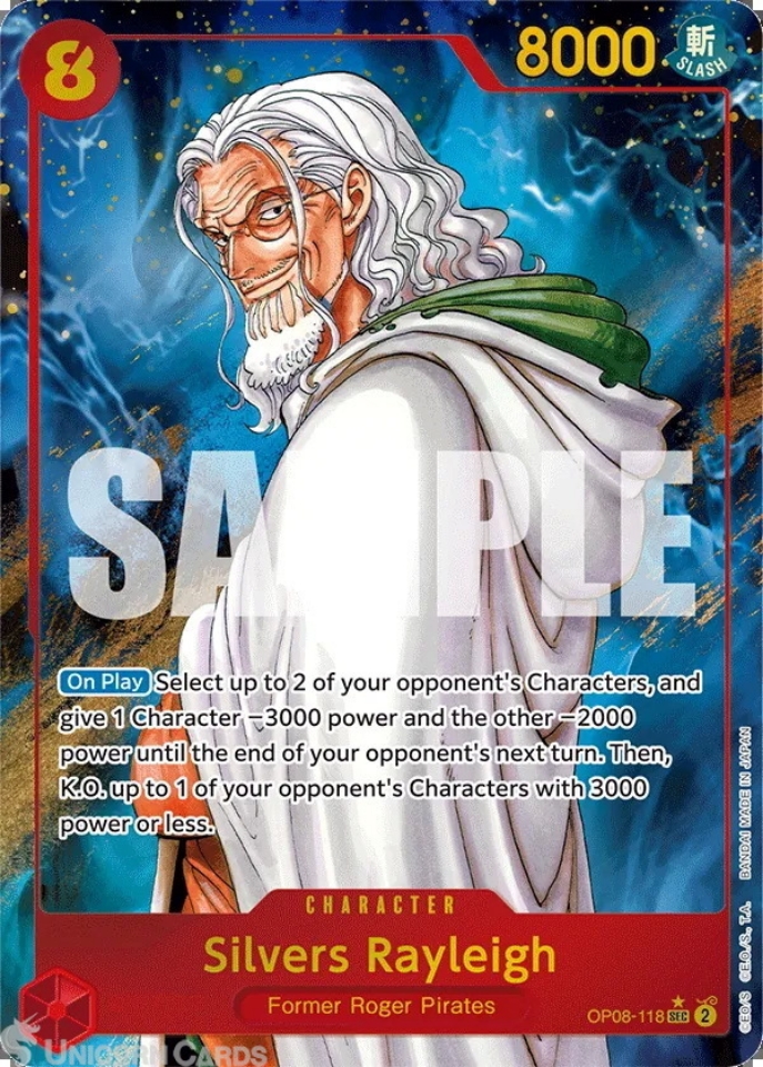 美品 レイリー コミックパラレル　OP08-118 シルバーズ・レイリー(☆SEC/パラレル)(OP08-118) | SEC
