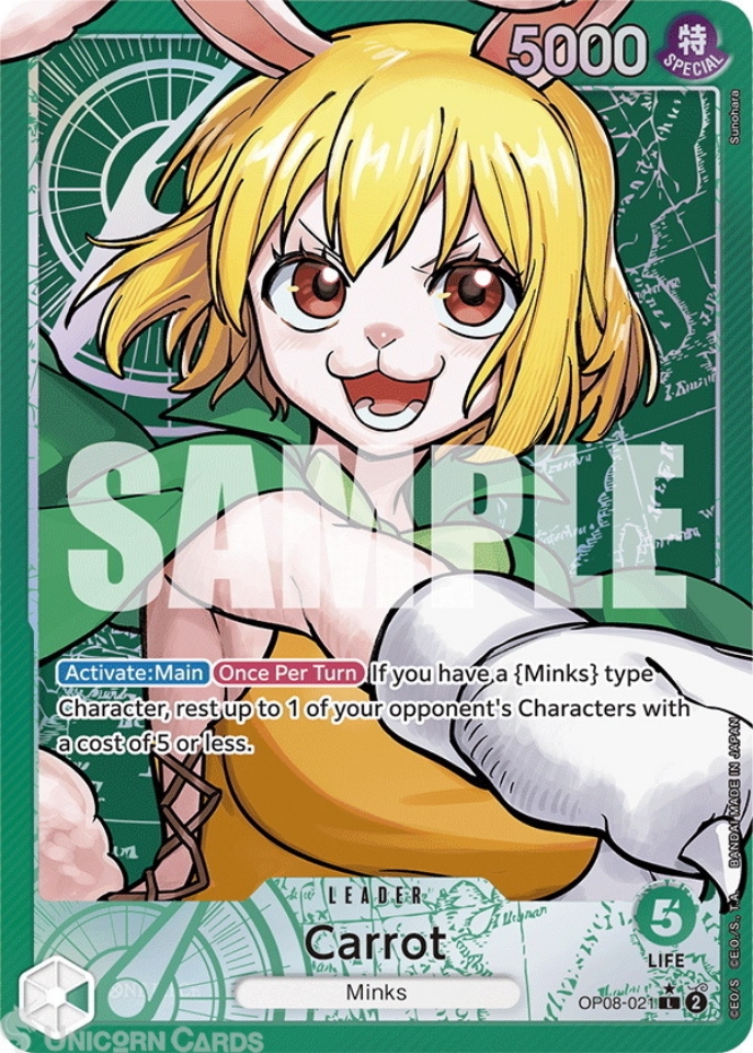 OP08-021 Carrot : Leader Alternative Art English One Piece OP08-021 Carrot : Leader Alternative Art English One Piece