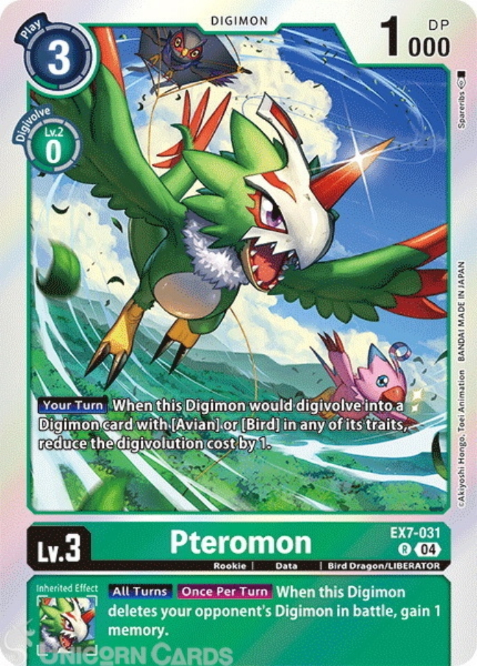 EX7-031 Pteromon : Rare Digimon Card : EX07: Digimon Liberator ...
