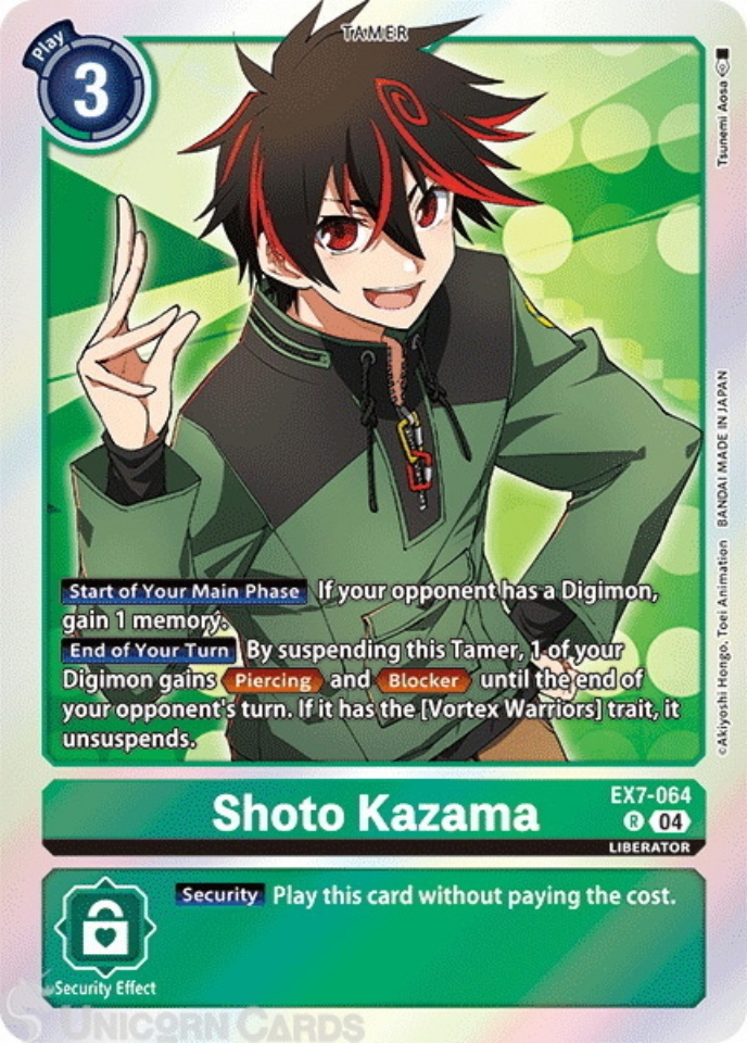 EX7-064 Shoto Kazama : Rare Digimon Card : EX07: Digimon Liberator