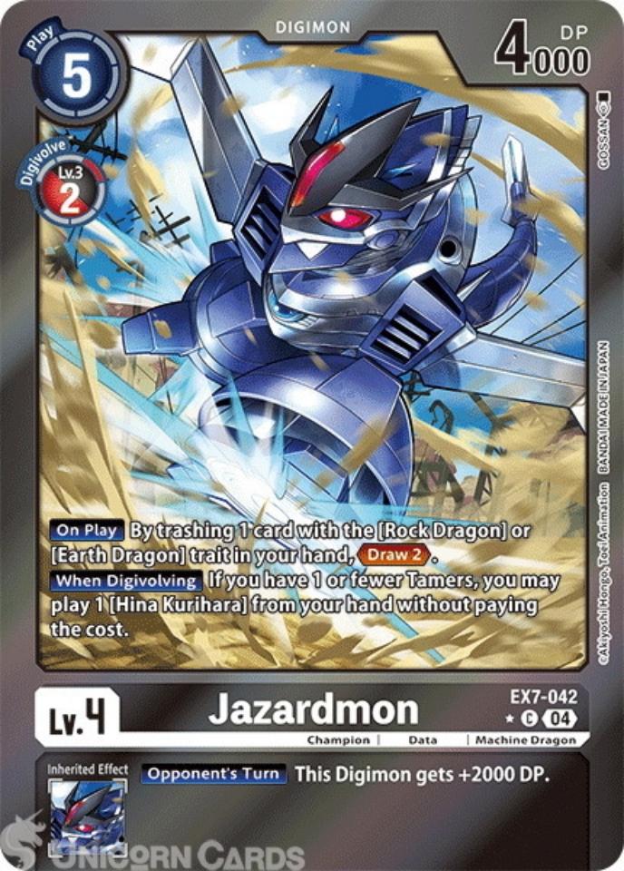 EX7-042 Jazardmon : Limited Common Foil Digimon Card : EX07: Digimon ...
