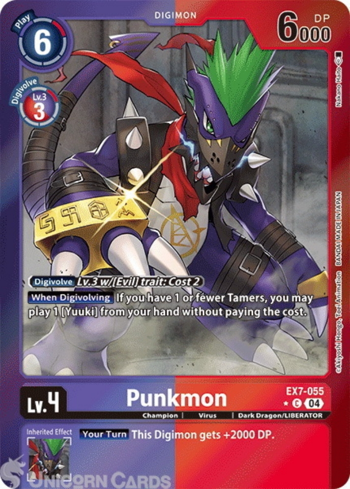 EX7-055 Punkmon : Limited Common Foil Digimon Card : EX07: Digimon