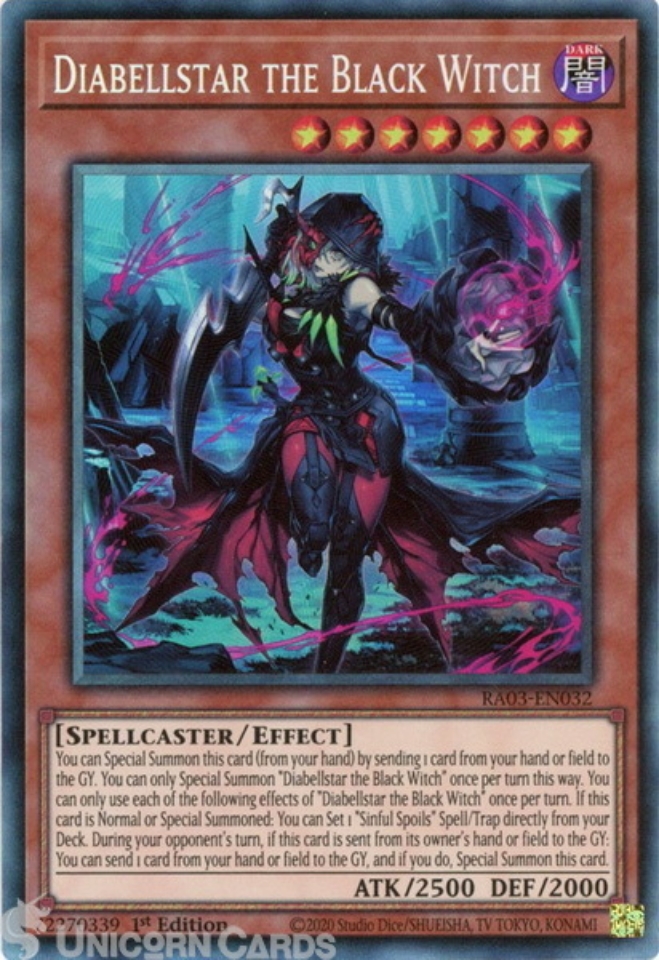 RA03-EN032 Diabellstar the Black Witch : Collector's Rare 1st