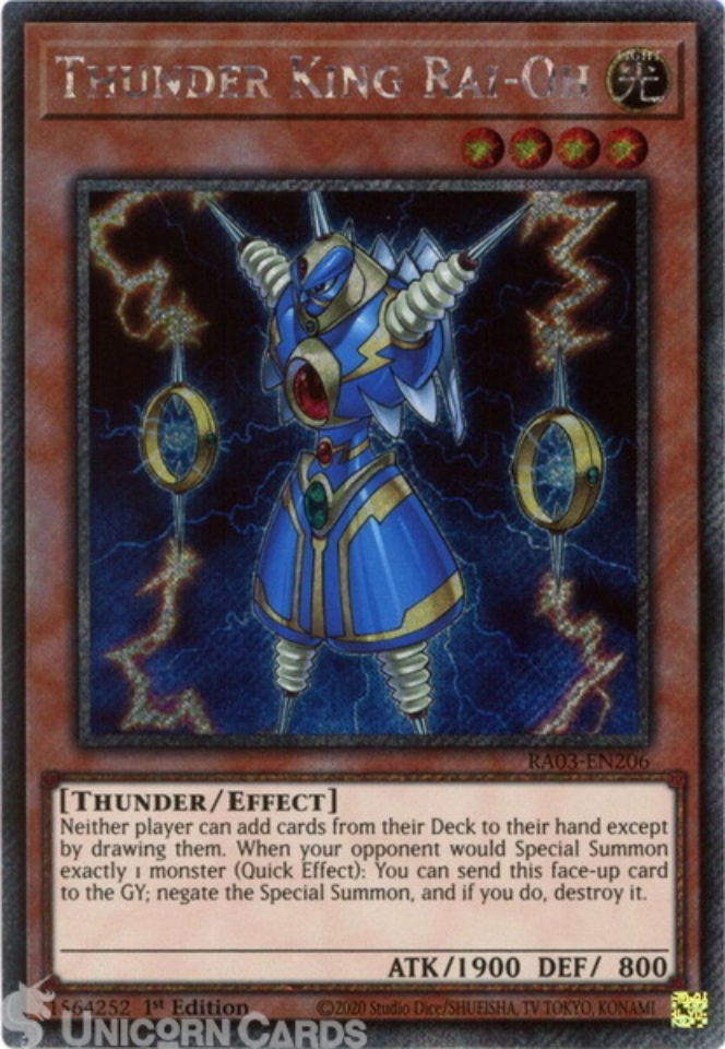 RA03-EN206 Thunder King Rai-Oh : Platinum Secret Rare 1st Edition ...