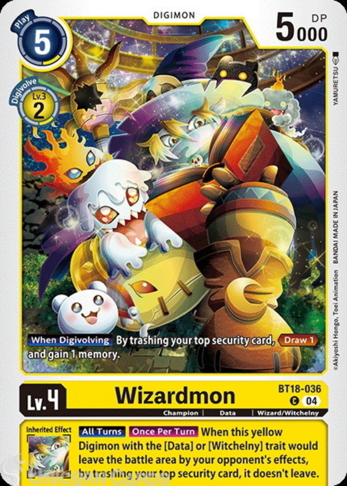 BT18-036 Wizardmon : Common Digimon Card : BT18-19: Special Booster Ver ...