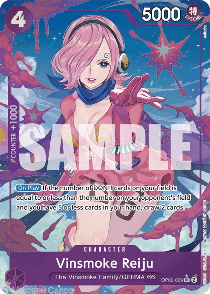 OP06-069 Vinsmoke Reiju : Super Rare Alt Art English One Piece TCG