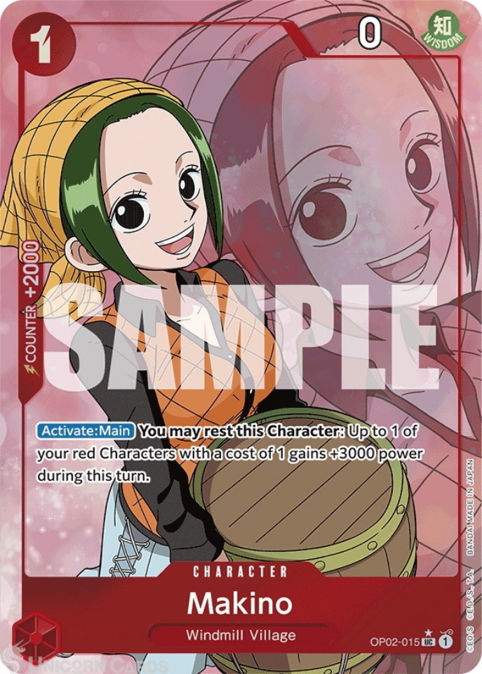 OP02-015 Makino : Uncommon Full Art English One Piece TCG Card