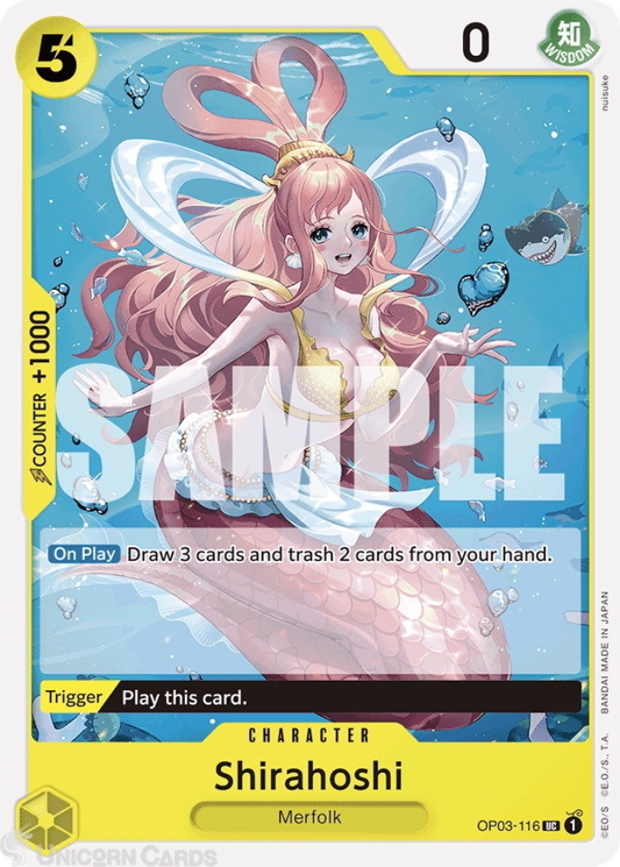 thumbnail interactive-video image 1 of Shirahoshi OP03-116 Promo Card - Bandai Card Games Fest 23-24 - One Piece Japanese 1 of 3