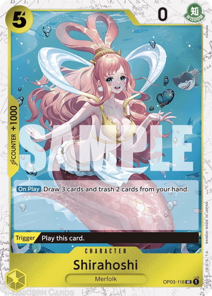 OP03 116 Shirahoshi: Uncommon Special Foil English One Piece TCG Card: PRB01: One Piece Card The Best: Premium Booster