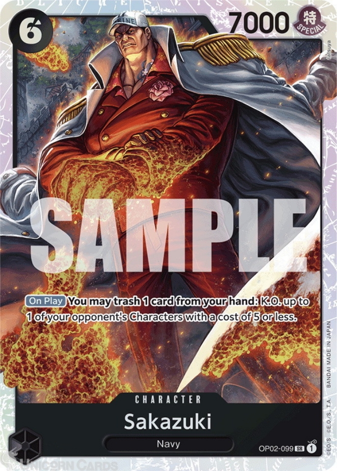 OP02-099 Sakazuki : Super Rare English One Piece TCG Card