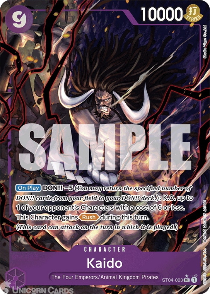 ST04-003 Kaido : Super Rare Alt Art English One Piece TCG Card