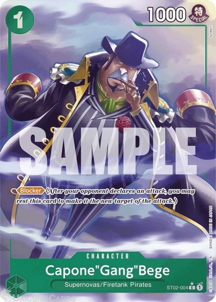 ST02 004 Capone"Gang"Bege: Common Alt Art 2 English One Piece TCG Card: PRB01: One Piece Card The Best: Premium Booster