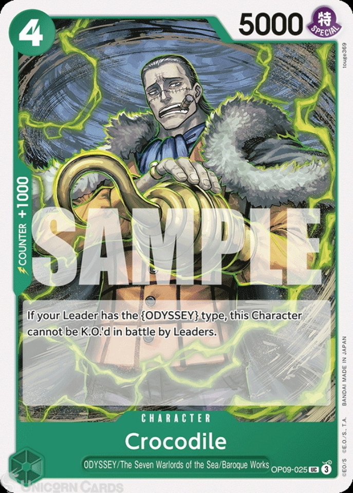 OP09-025 Crocodile : Uncommon English One Piece TCG Card : OP09