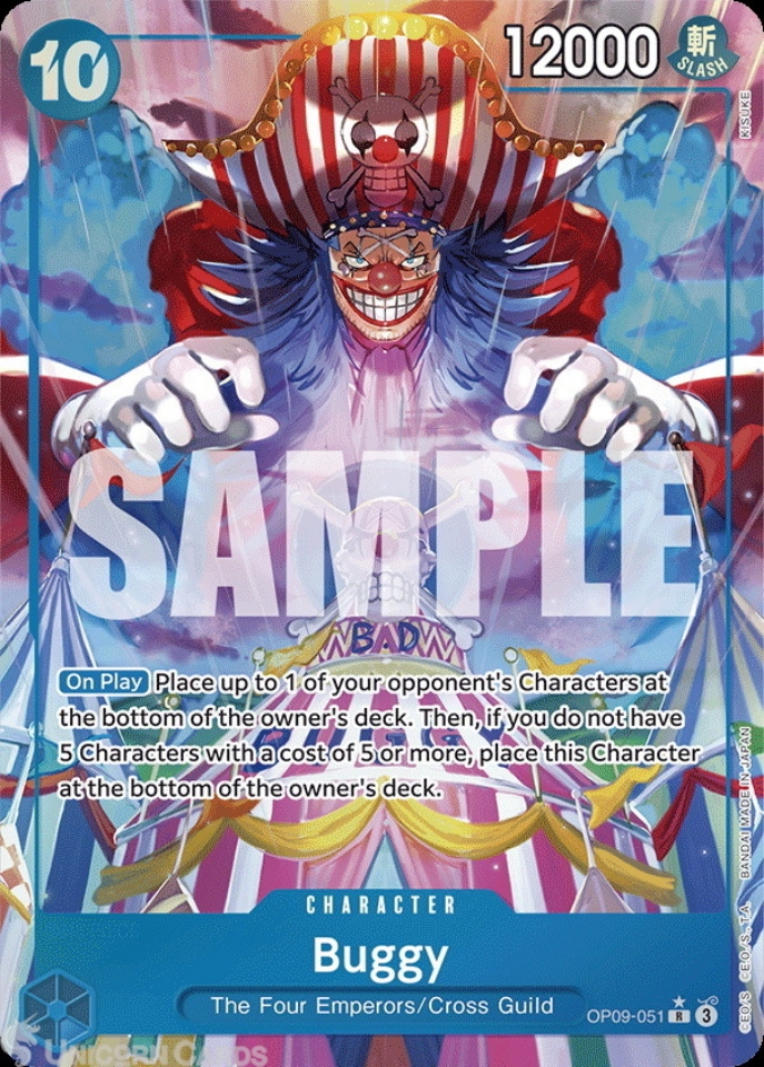 OP09-051 Buggy : Rare Alt Art English One Piece TCG Card : OP09