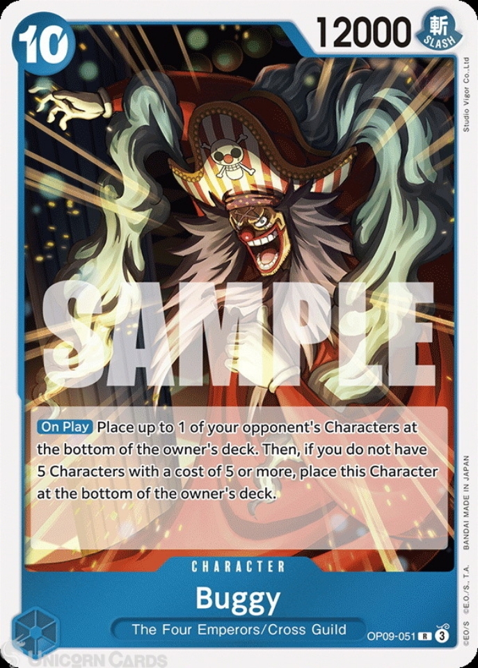 OP09-051 Buggy : Rare English One Piece TCG Card : OP09: Emperors
