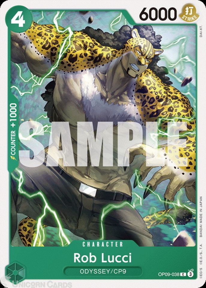 OP09-038 Rob Lucci : Common English One Piece TCG Card : OP09: Emperors ...