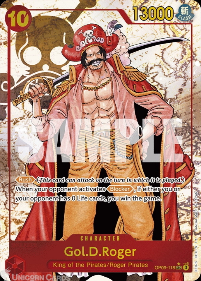 ワンピース カードゲーム 2024 ONE PIECE OP09 JP #118 GOL.D.ROGER OP09-118 Gol.D.Roger : Secret Rare Alt Art English One Piece TCG