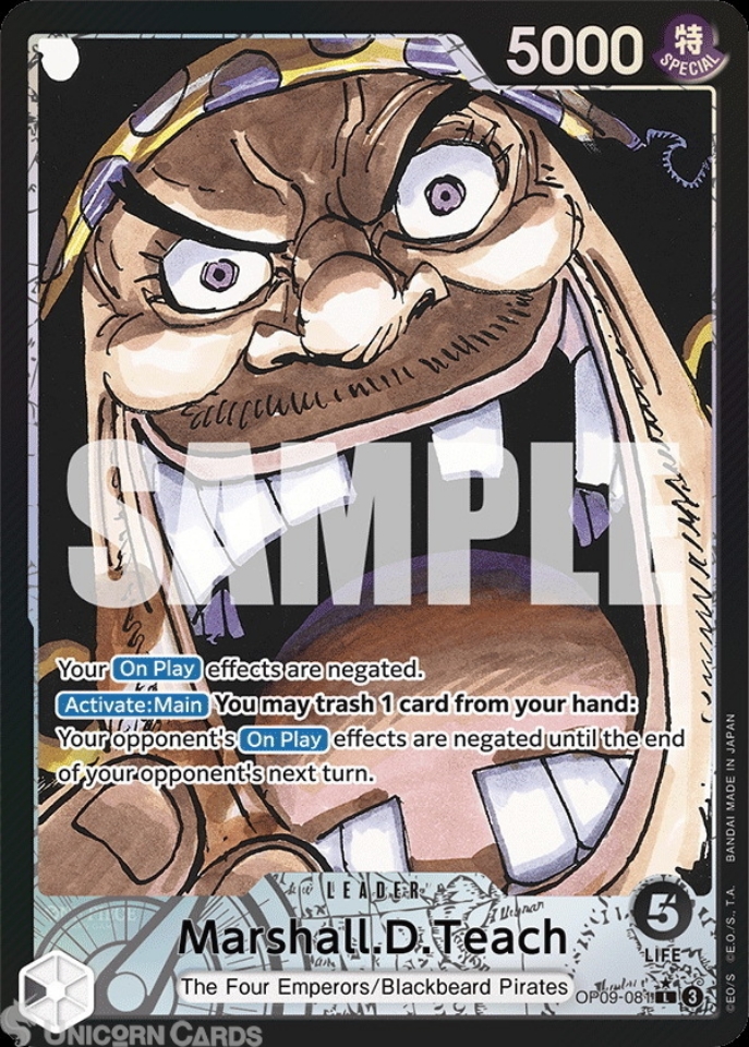 One Marshall.D.Teach OP09-081 #081 TEACH D. MARSHALL JP PIECE ONE 2025 カードゲーム ワンピース Piece Piece One | Card Game Card ワンピース カードゲーム