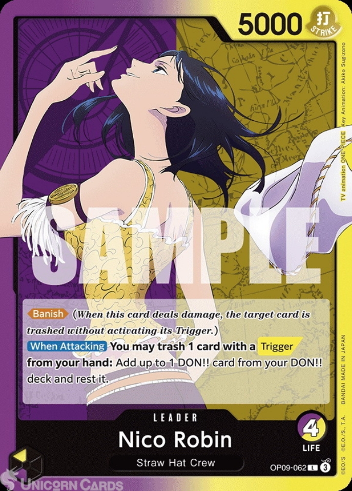 OP09-062 Nico Robin : Leader English One Piece TCG Card : OP09 ...