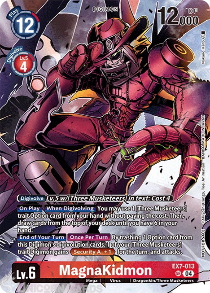 EX7-013 MagnaKidmon : Super Rare Alternative Art Digimon Card