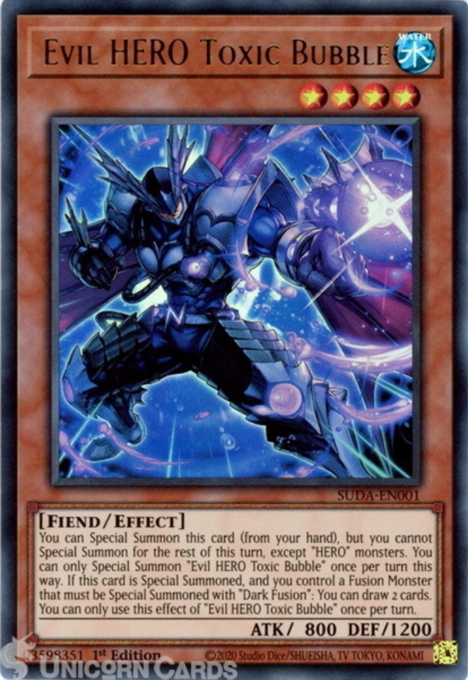 遊戯王　EU版　E-HEROトキシック・バブル　25thシークレットレア 再入荷！】 E－HERO トキシック・バブル ☆ 25th シークレット