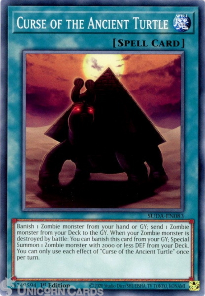SUDA-EN083 Curse of the Ancient Turtle : Common 1st Edition YuGiOh Card::  Unicorn Cards - YuGiOh!, Pokemon, Digimon and MTG TCG Cards for Players and  Collectors.
