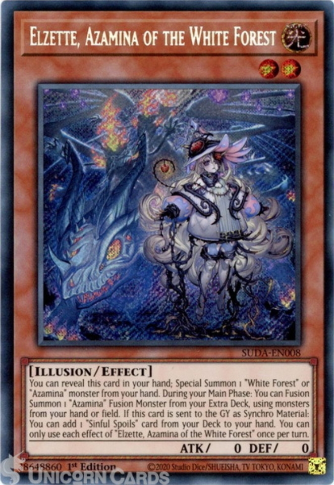 Elzette, Azamina De La Forêt Blanche (SUDA-FR008) - Carte Yu-Gi-Oh! Le