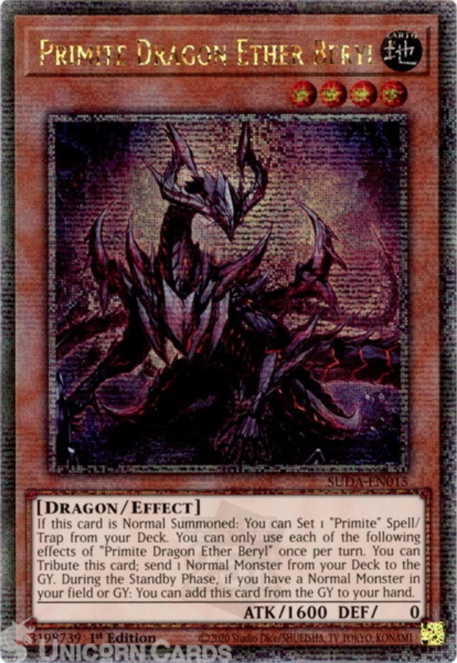 遊戯王 SUDA-EN015 原石竜アナザー・ベリル Primite Dragon Ether Beryl (英語版 1st Edition ウルトラレア) SUPREME DARKNESS Amazon.co.jp: SUDA-EN015 原石竜アナザー・ベリル Primite