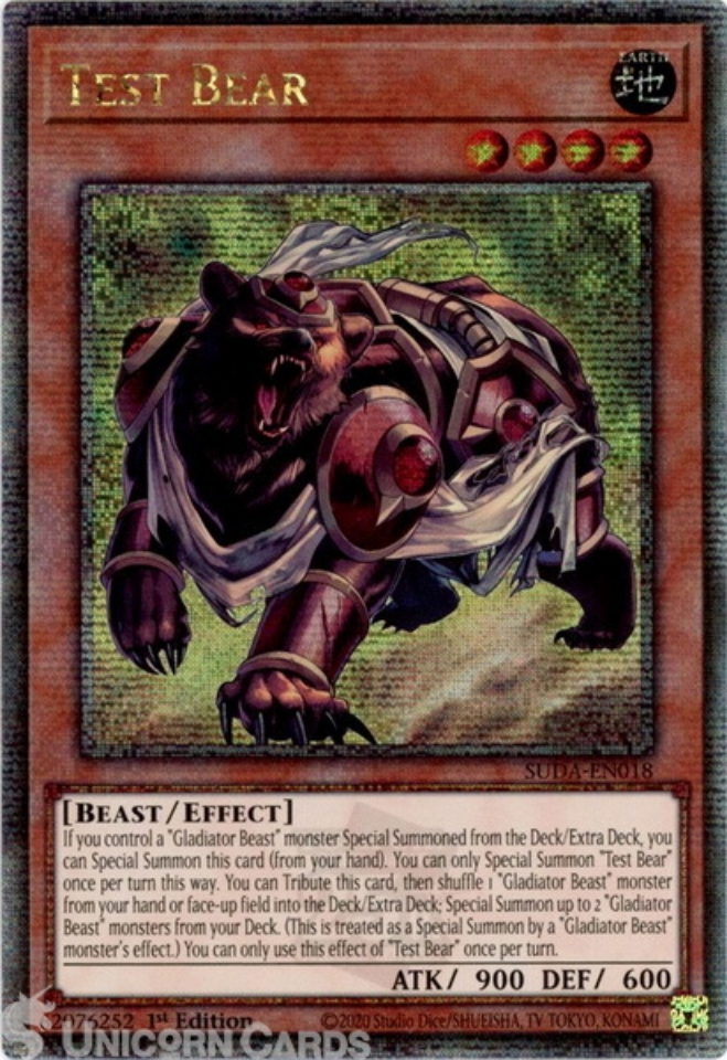 Test Bear SUDA-JP018 [R] Rare Supreme Darkness Yugioh