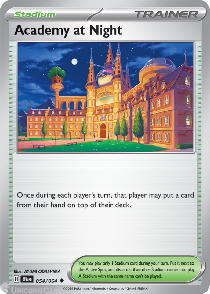 Pokémon card Starlight Night 18cardset SFA-EN 054/064 Academy at Night : Reverse Holo Pokemon Card