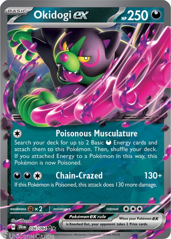 SFA-EN 036/064 Okidogi ex : Double Rare Pokemon Card : Shrouded Fable::  Unicorn Cards - YuGiOh!, Pokemon, Digimon and MTG TCG Cards for Players and  Collectors.