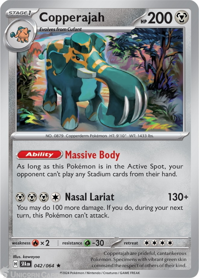 SFA-EN 042/064 Copperajah : Reverse Holo Pokemon Card : Shrouded