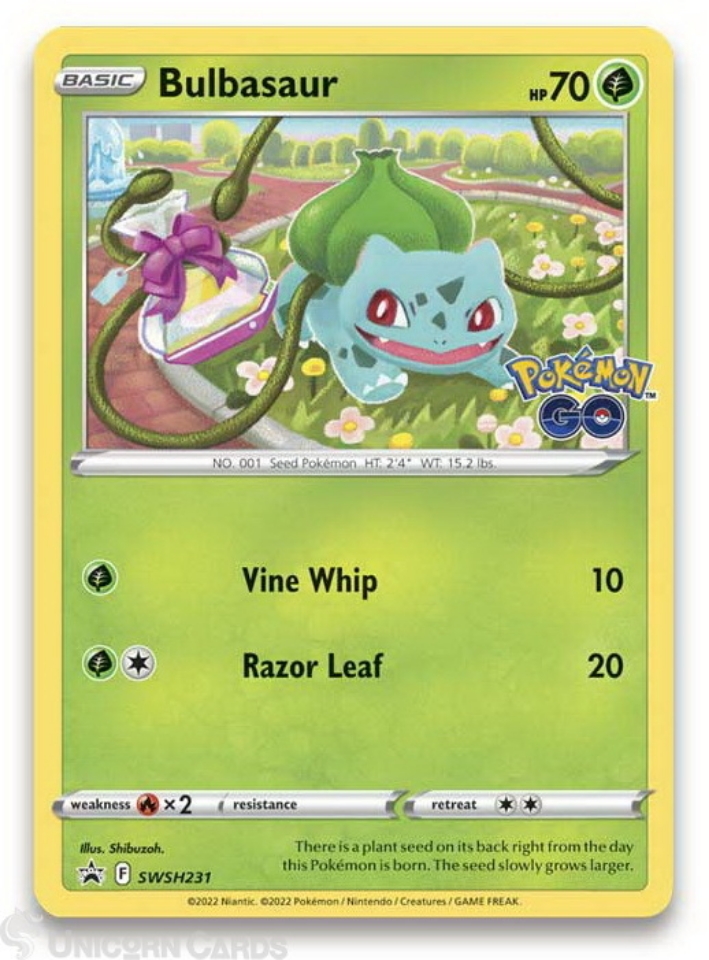 Bulbasaur SWSH-EN-231 : Cosmo Holo Pokemon Card:: Unicorn Cards - YuGiOh!,  Pokemon, Digimon and MTG TCG Cards for Players and Collectors.
