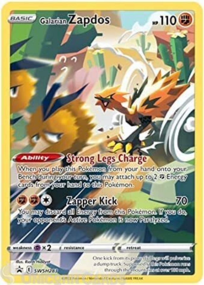 Galarian Zapdos SWSH-EN-284 Black Star Promo Pokemon Card