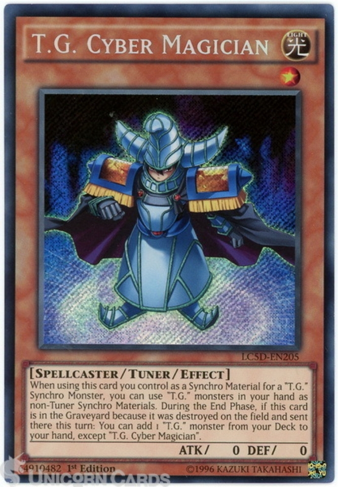 LC5D-EN205 T.G. Cyber Magician Secret Rare 1st Edition Mint YuGiOh Card ...