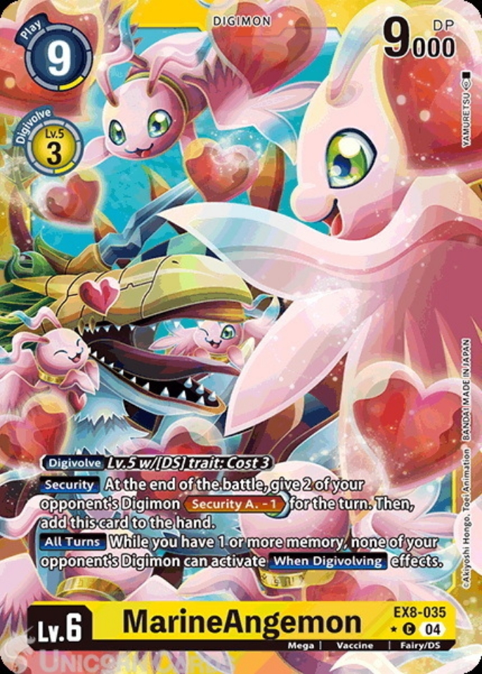 EX8-035 MarineAngemon : Common Foil Limited Full Art Digimon Card : EX08:  Chain of Liberation:: Unicorn Cards - YuGiOh!, Pokemon, Digimon and MTG TCG  Cards for Players and Collectors.