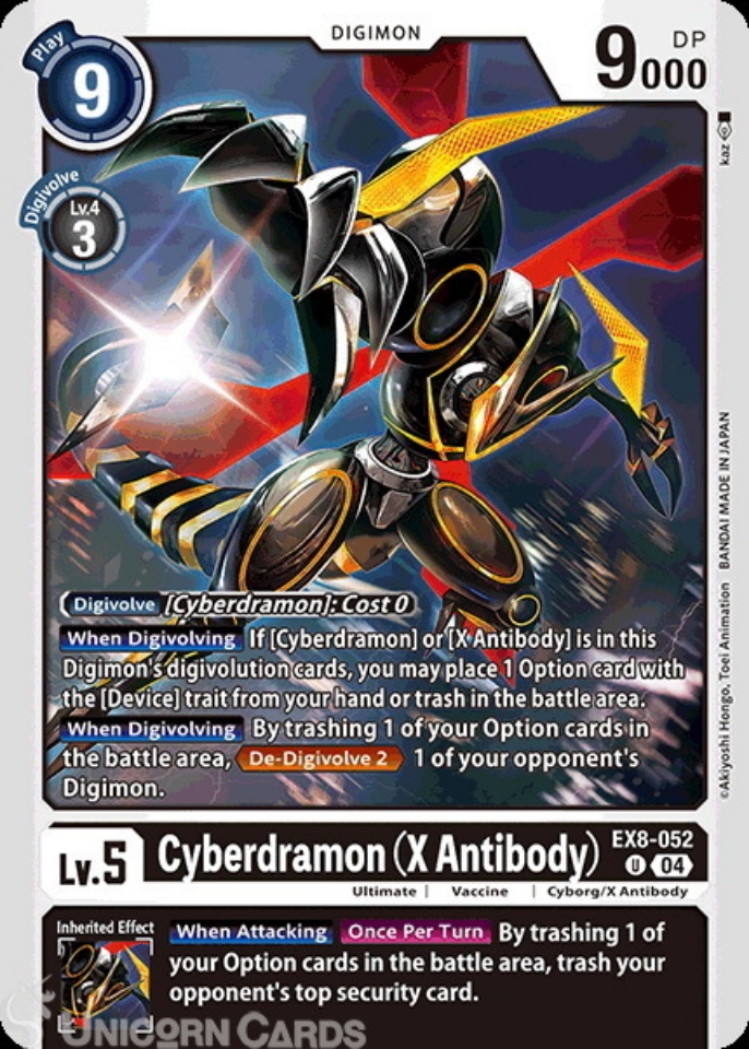 EX8-052 Cyberdramon (X Antibody) : Uncommon Digimon Card : EX08: Chain ...