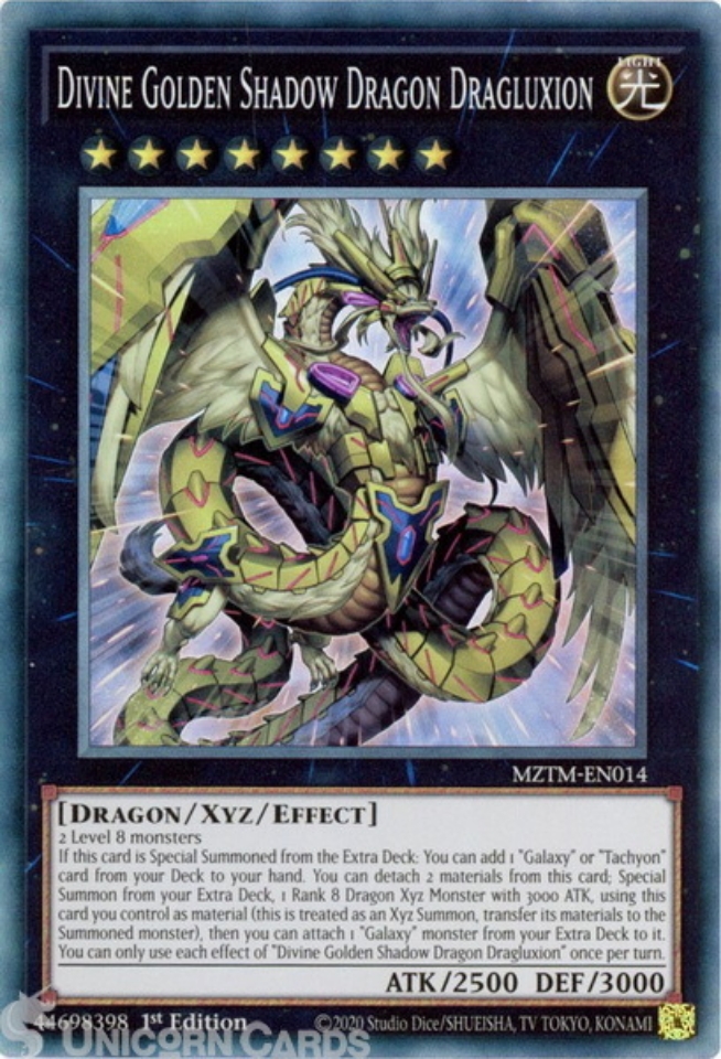 MZTM-EN014 Divine Golden Shadow Dragon Dragluxion : Collector's