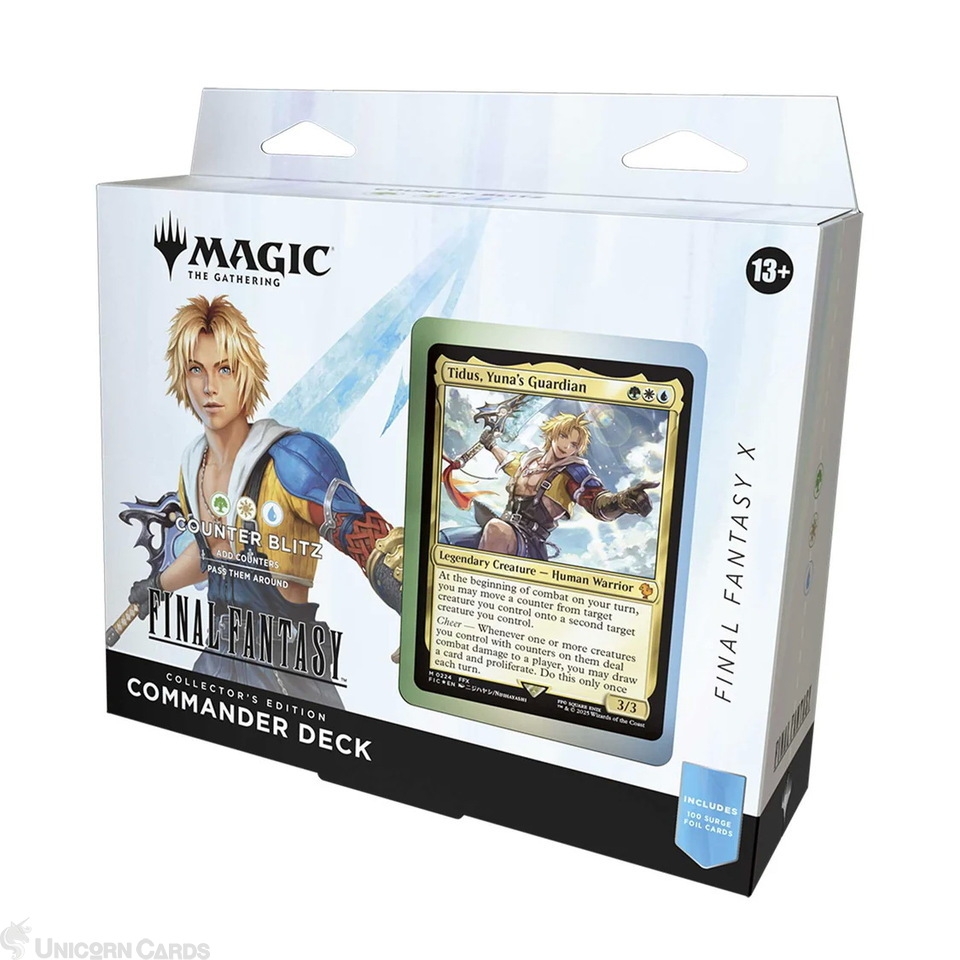 MTG - Magic: the Gathering: Final Fantasy Collector's Commander Deck :  Counter Blitz - Tidus, Yuna's Guardian:: Unicorn Cards - YuGiOh!, Pokemon,  Digimon and MTG TCG Cards for Players and Collectors.
