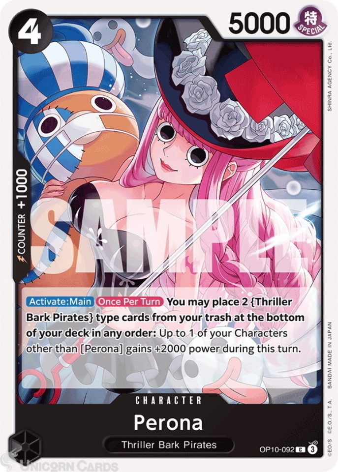 OP10-092 Perona : Common English One Piece TCG Card : OP10: Royal
