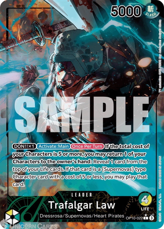 OP10-022 Trafalgar Law : Leader Alternative Art English One OP10-022 Trafalgar Law : Leader Alternative Art English One