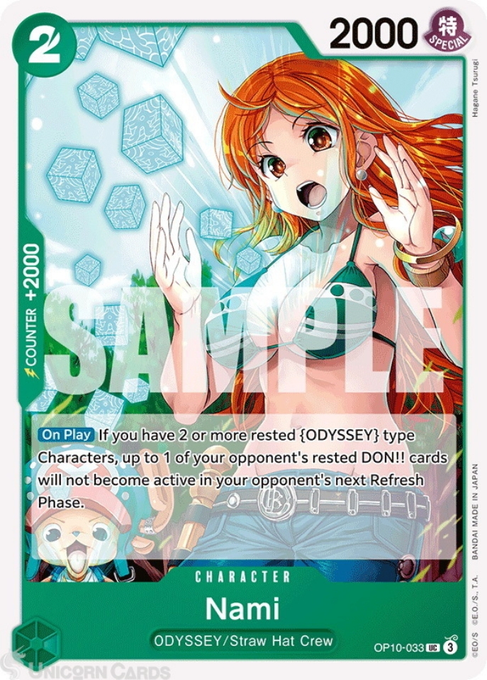 OP10-033 Nami : Uncommon English One Piece TCG Card : OP10: Royal