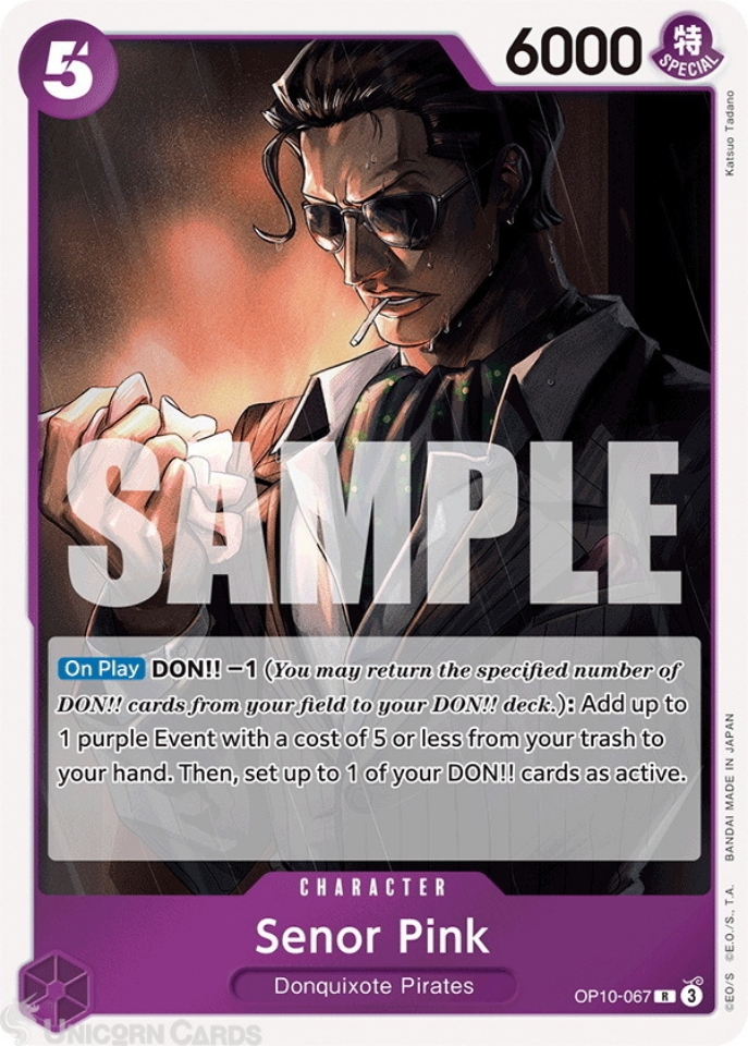 OP10-067 Senor Pink : Rare English One Piece TCG Card : OP10