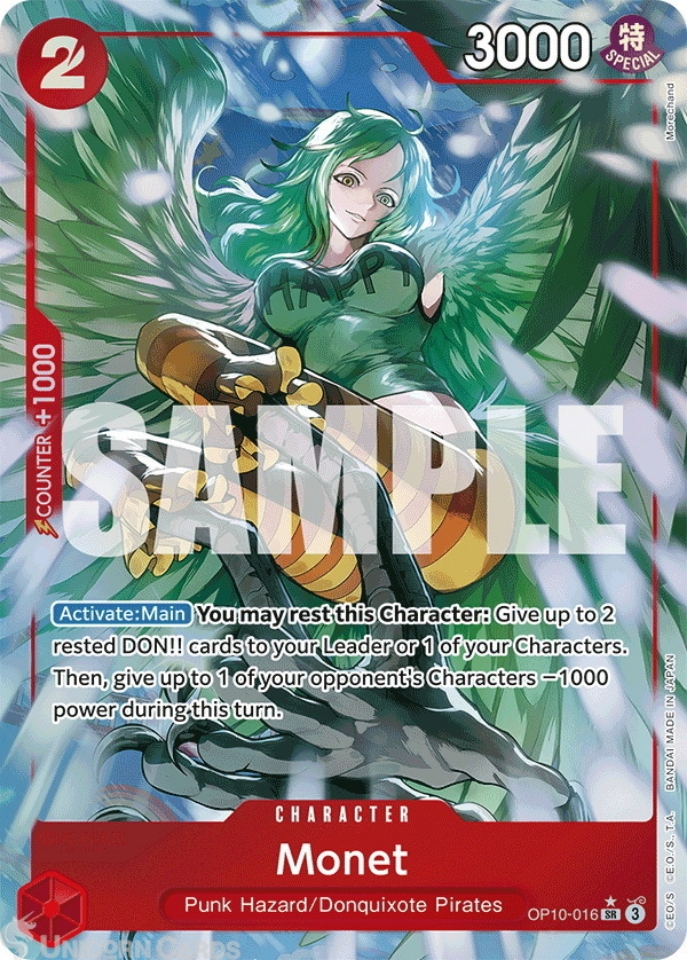 OP10-016 Monet : Super Rare Alternative Art English One Piece TCG Card ...