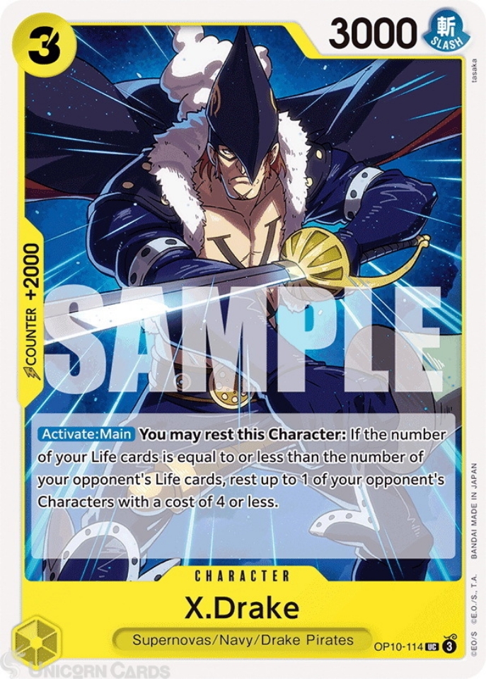 OP10-114 X.Drake : Uncommon English One Piece TCG Card : OP10