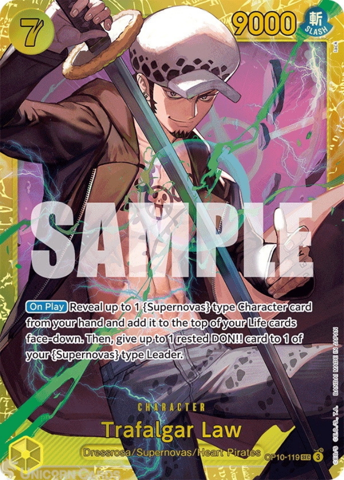 OP10-119 Trafalgar Law : Secret Rare English One Piece TCG Card