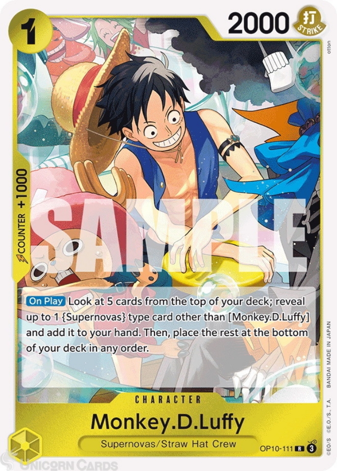 OP10-111 Monkey.D.Luffy : Rare English One Piece TCG Card : OP10